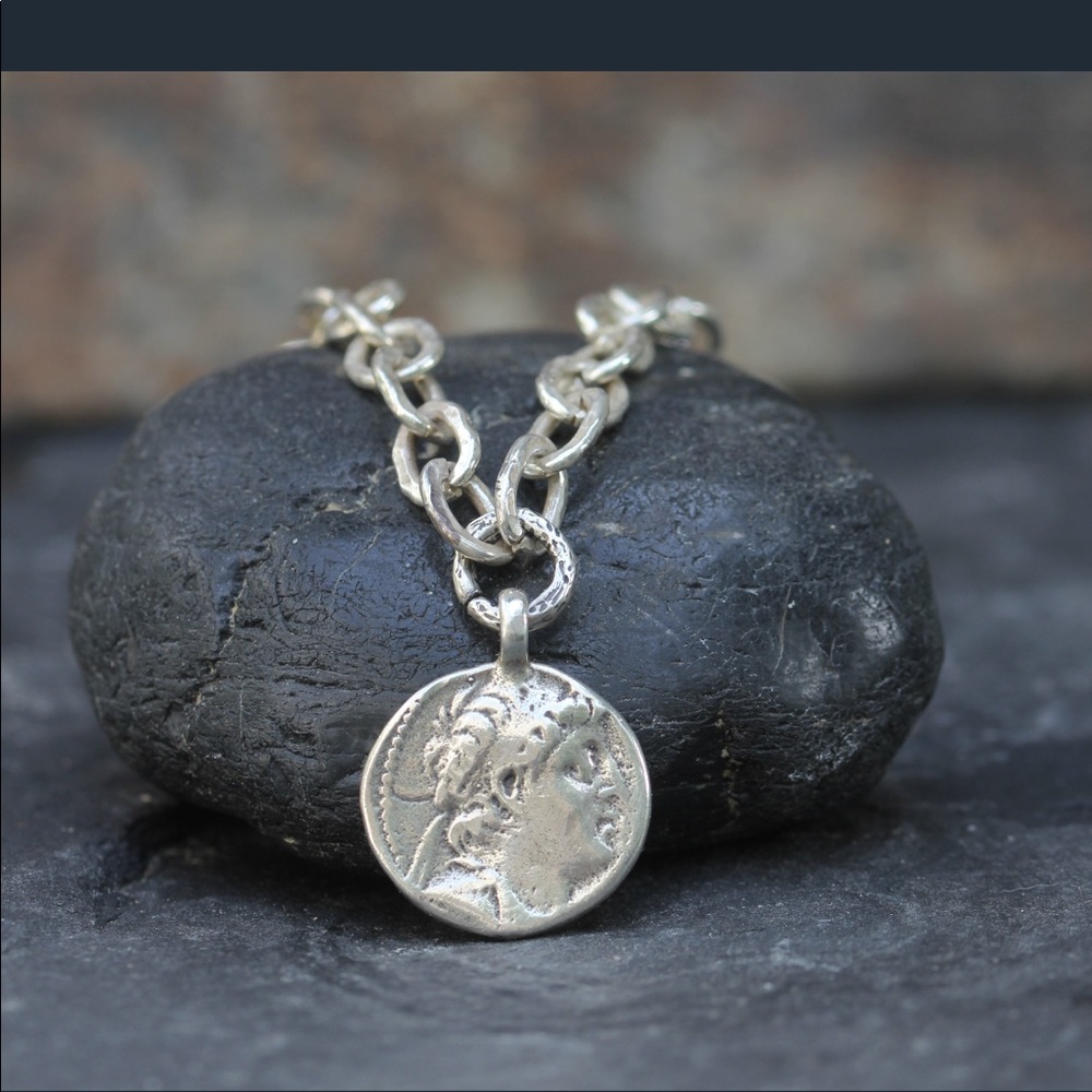 Old Greek Coin Necklace